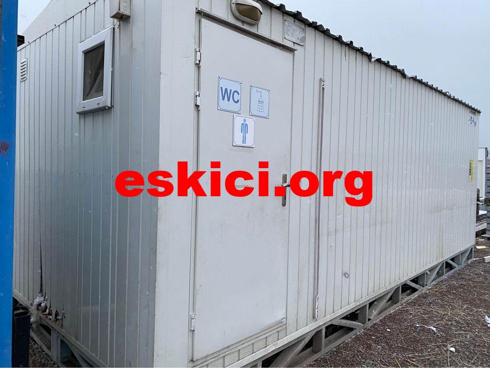 Kullanılmış konteyner banyolu tuvaletli
