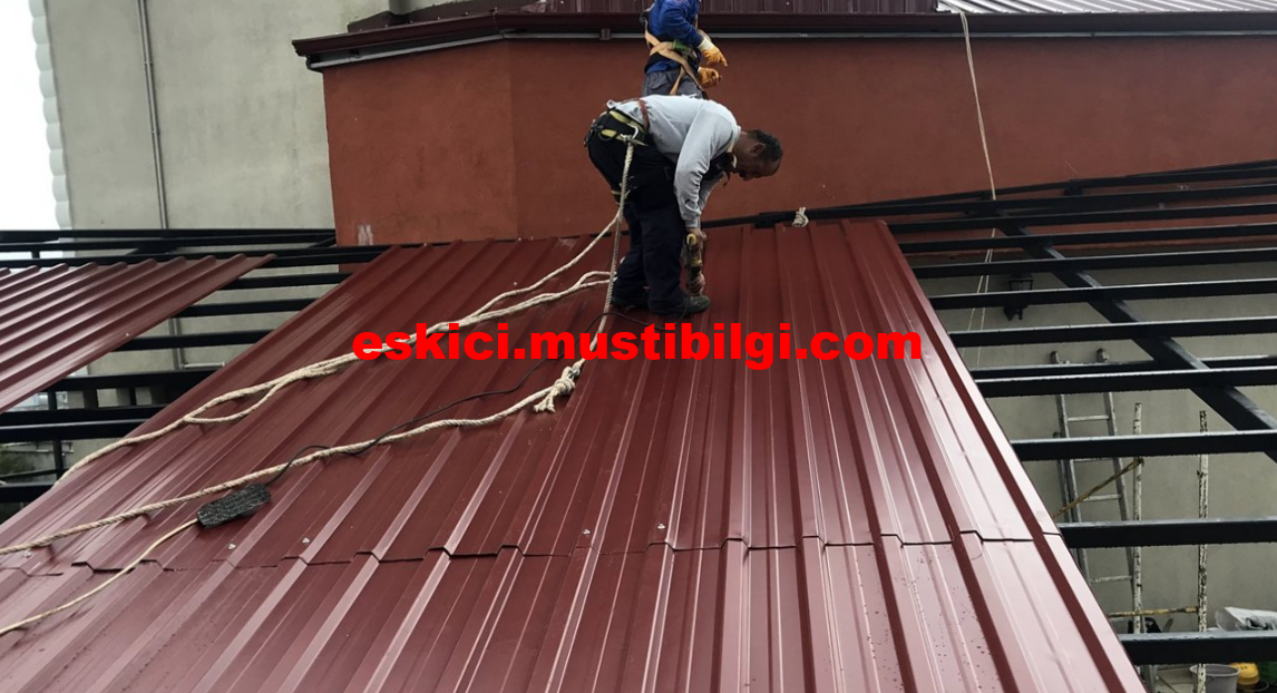 Çatıdan sökülmüş trapez saclar 2.el çatı kaplama malzemesi