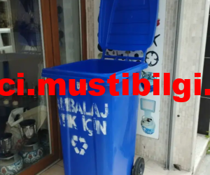 Çıkma çöp konteyner plastik 240 litre sapasağlam